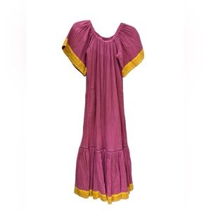 RHODE Pink and Yellow Maxi Dress